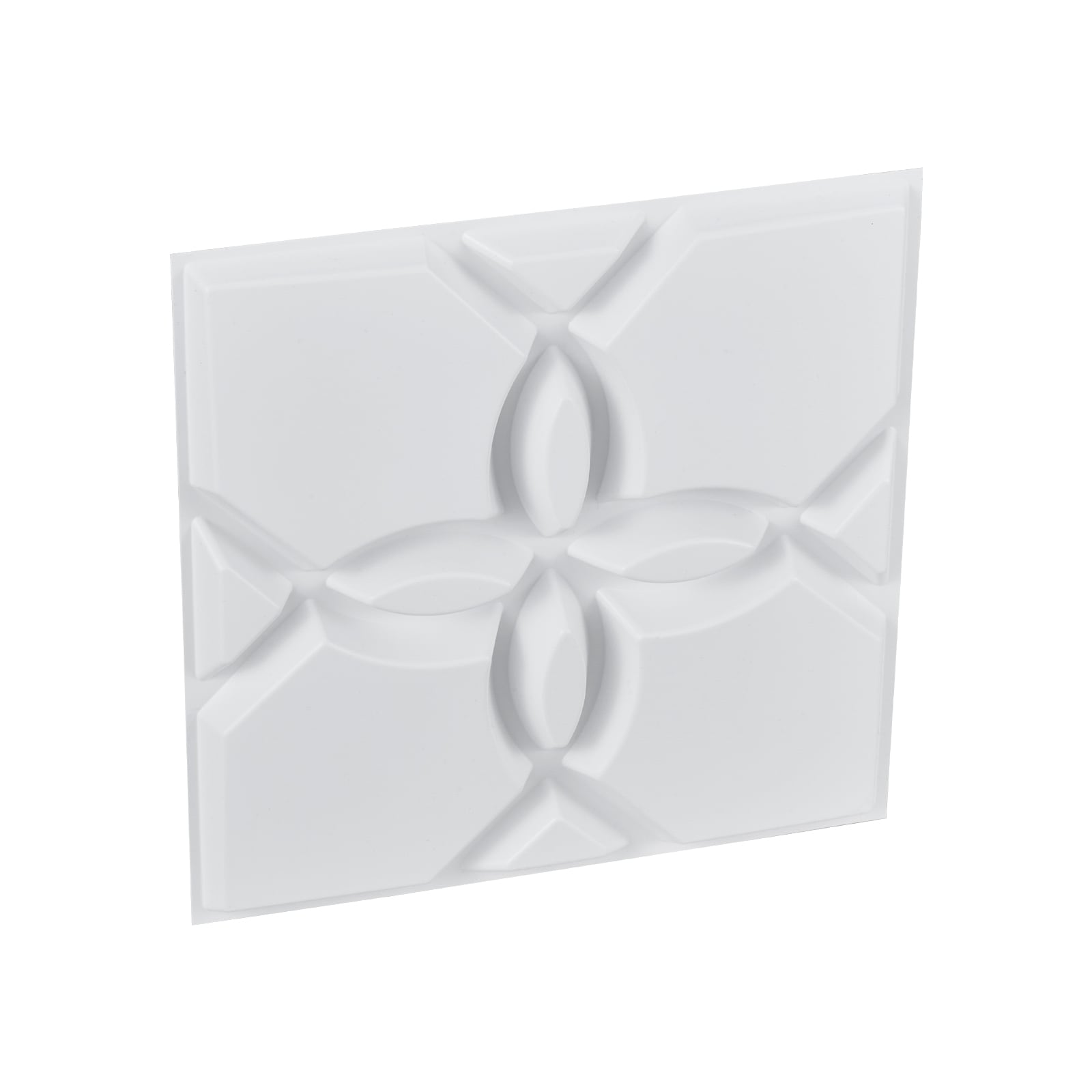 Floral 3d Wall Panels Matte White Pvc Decorative Wall Decor_voghion.com